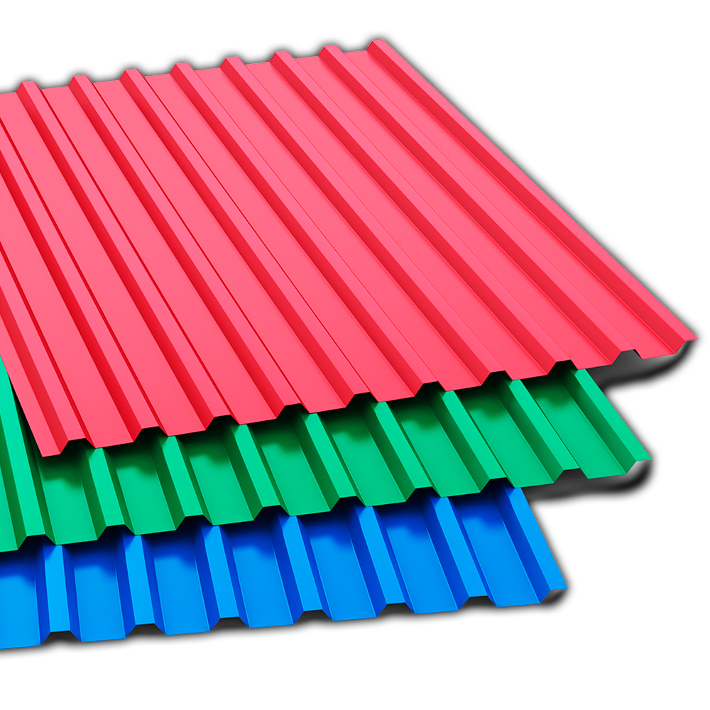 Профлист С21 окрашенный 0.5х1000 (RAL 6033 бир.-мята)