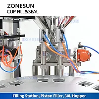 Машина для наполнения и запечатывания стаканов роторного типа ZONESUN ZS-AFS062