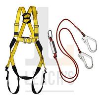 Deluxe 2 Point Harness with Twin Tailed Rope Lanyard / Привязь класса люкс с двумя креплениями и Двухплечный веревочный строп