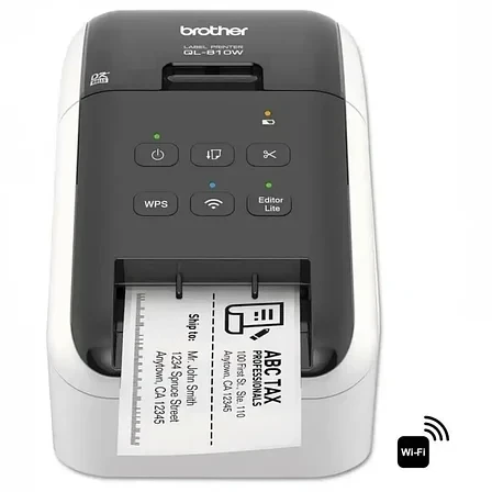 Принтер для печати этикеток Brother QL-810W с поддержкой USB и Wi-Fi