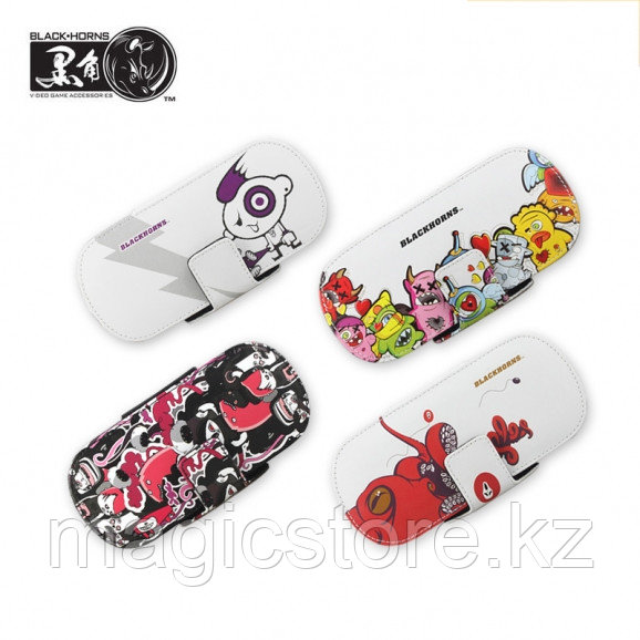 Чехол на застежке Black Horns Sony PSP Slim 2000/3000 Protective Case Free-Style Leather, цветной