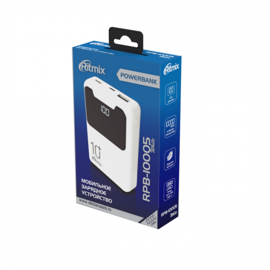 Зарядное устройство Power bank Ritmix RPB-10005 (White)