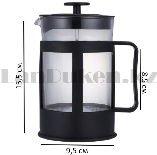 Заварник френч-пресс для варки чая или кофе Glass Cafetiere 600 мл