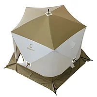 Палатка зимняя СЛЕДОПЫТ "Premium" 5 стен (2,8 х 2,9 м), h-2,05 м, S по полу 5,6 кв.м,3 слоя,цв. бел/4